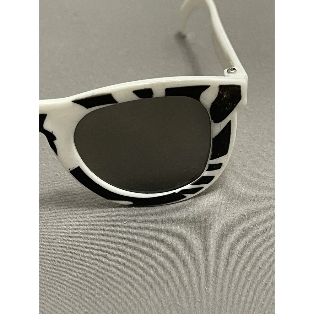 Fun Express Kids Zebra Print Sunglasses White Black Animal Print Wayfarer Shades